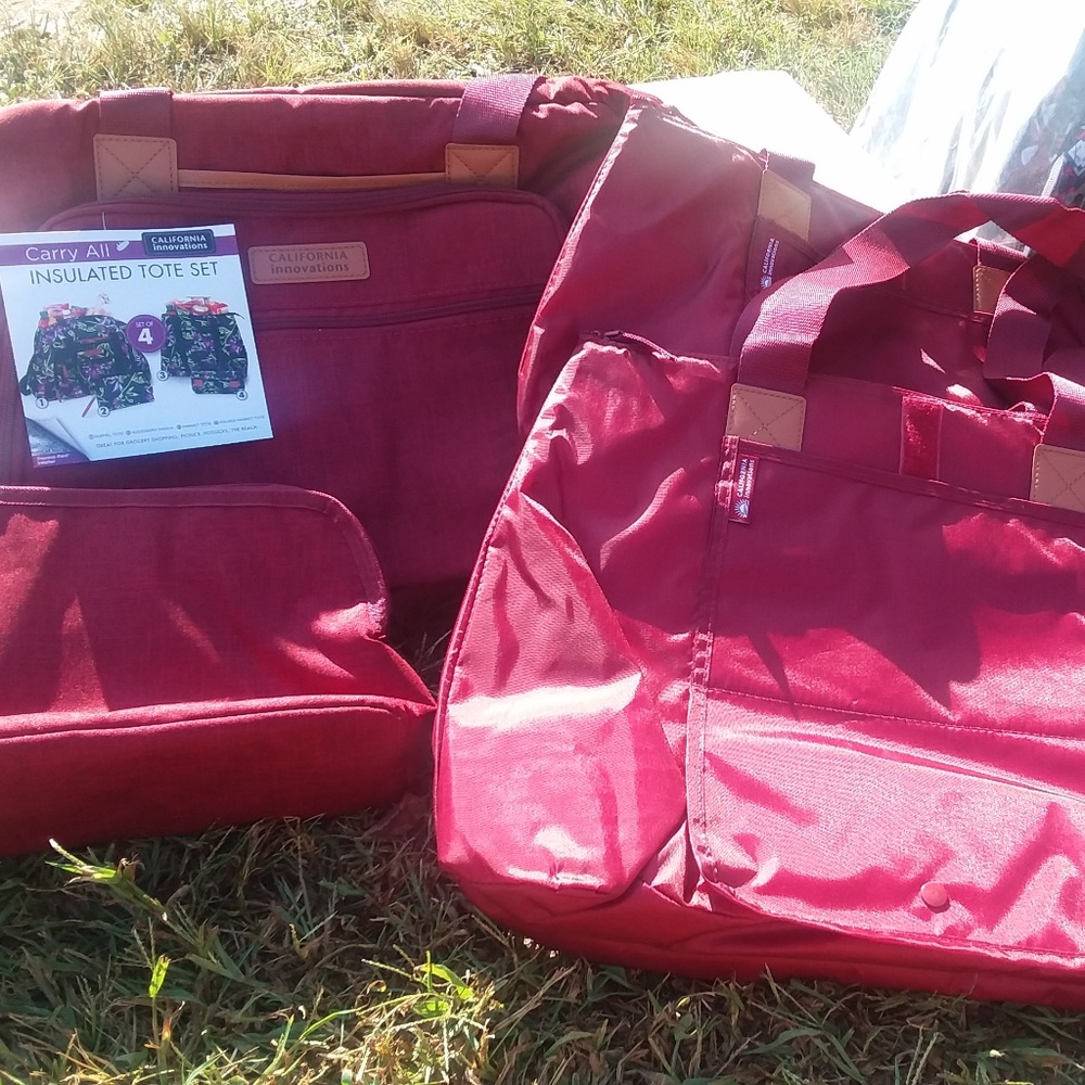 NEW Insulated Tote Set in Red